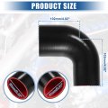 Uxcell 1 Set 51mm To 63mm 2 01 48 Id 90 Degree Elbow Coupler Silicone Hose 4-ply With Pcs Clamps Black Recell 1 Set 51mm To