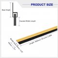 Uxcell Door Brush Bottom Sweep H-shape Aluminum Alloy Base With 0 8-inch Pp For Home Industrial 35-inch L Golden