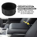 X Autohaux 2pcs Rear Console Auto Car Truck Drink Cup Holder Rubber Inserts Liner For Ford F-150 2009-2014 2l7z-7813562-aaa