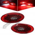 Partsam Pair 9 5 Red Led Oval Combination Rv Tail Lights Surface Mount Camper Trailer Stop Turn Brake With Backup Reverse And 