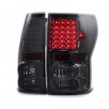 Chrome Smoke Full-led Tail Brake Light Housing Lamp Assembly For 2007-2013 Toyota Tundra Pickup Truck Driver And Passenger Side 