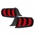 Left Right Taillight For 2015-2020 Ford Mustang Tail Light Brake Lamp Assembly Plastic Red Lens Black Housing