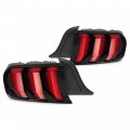 Kuafu Left Right Taillight Compatible With 2015-2020 Ford Mustang Tail Light Brake Lamp Assembly Plastic Red Lens Black Housing