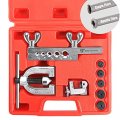 Thorstone Double Single Flaring Tool Kit For Brake Line And Brass Tubing With Extra Adapters 45 Degrees Red 