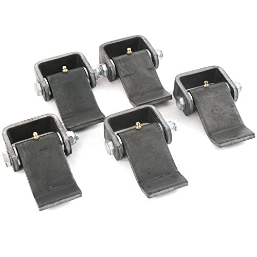 Qty 5 Steel Strap Style Short Leaf Hinge With Grease Zerk Fitting Weld-on Heavy Duty Greaseable Trailer Truck Body Gate Door