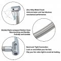 X Autohaux 2pcs 24 Tire Inflator Hose Adapter Dual Lock On To Connection Air Chuck With For Standard Valve Fine Thread Without
