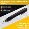 Door Handle Exterior Rear Driver Left Side Replacement Fit 2006-2011 For Hyundai Accent Outside Black