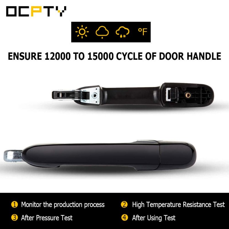Door Handle Exterior Rear Driver Left Side Replacement Fit 2006-2011 For Hyundai Accent Outside Black