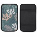 Hoamoya Coral And Algae Center Console Cover Underwater Plants Car Armrest Box Pad Accessories Interior Arm Rest For Auto Suv 
