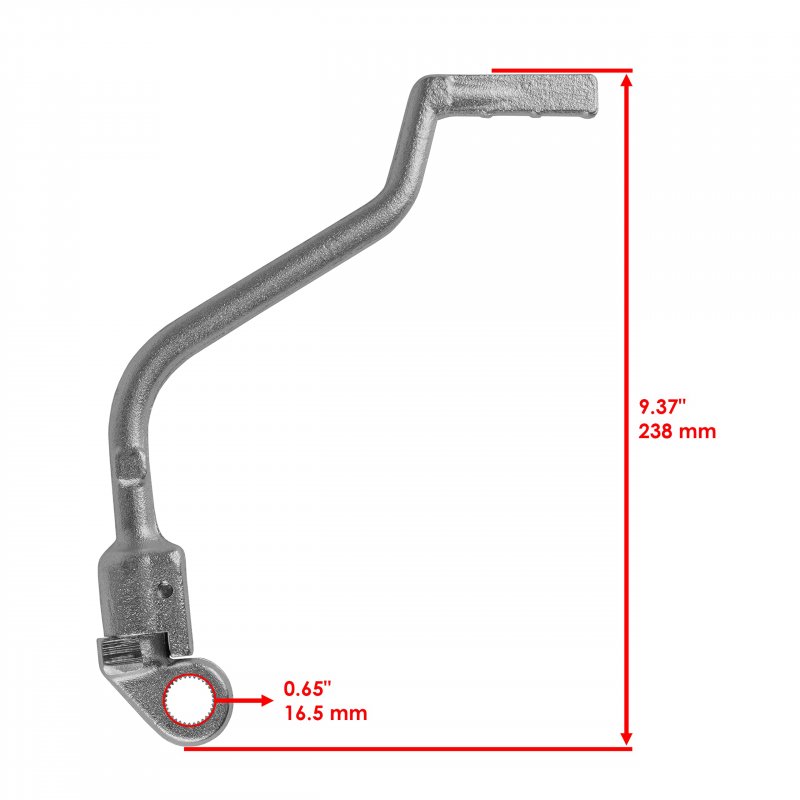 Caltric Kick Sart Lever For Yamaha Dirtbike Ttr125l 2000 2001 2002 2003 2004 2005 2006 2007 2008