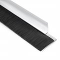 Uxcell Door Bottom Sweep F-shape Aluminum Alloy Base With 1 2-inch Black Nylon Brush 39-inch X 5-inch