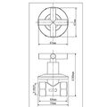 Shower Shut Off Valve Water Flow Control With Cross Handle G3 4 In Connecting Threads Straight Replacement Part For Bathroom 