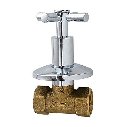 Shower Shut Off Valve Water Flow Control With Cross Handle G3 4 In Connecting Threads Straight Replacement Part For Bathroom