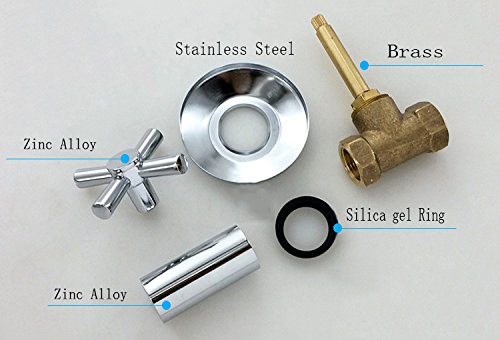 Shower Shut Off Valve Water Flow Control With Cross Handle G3 4 In Connecting Threads Straight Replacement Part For Bathroom