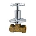Shower Shut Off Valve Water Flow Control With Cross Handle G3 4 In Connecting Threads Straight Replacement Part For Bathroom