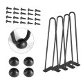 Te Deum 16 Satin Black Hairpin Coffee Table Legs Set Of 4 Metal Heavy Duty Sturdy Sharp Looking Modern A 