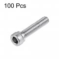Uxcell 6-32x5 8 Hex Socket Head Cap Screw Bolts 304 Stainless Steel Polished 100pcs