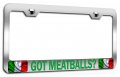 Got Meatballs Italian Italy Chrome Metal License Plate Frame Tag Holder E7 