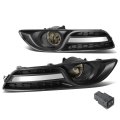 Dna Motoring Fl-ztl-213-sm Fog Light With Switch Driver Passenger Side Enhance Visibility For 13-16 Nissan Sentra 