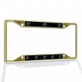 Fastasticdeals Metal Insert License Plate Frame Tyrannosaurus Rex Face B Weatherproof Car Accessories Gold 4 Holes Solid 