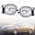 2pcs Front Bumper Chrome Fog Light With Bulb Replacement For Es350 2007-2009 