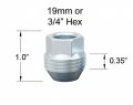 20pcs Chrome Silver Lug Nuts Metric 12x1 5 Thread 1 Inch Length Acorn Cone Conical Taper Seat Open End Dual External Compatible