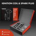 A-premium Set Of 4 Ignition Coil Pack And Iridium Spark Plugs Compatible With Nissan Sentra 2007 2008 2009 2 0l