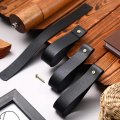 Angoily 4 Pcs Boho Decorations Wall Mount Curtain Rod Holders Hang Brackets Black Hooks Towel Rug Hangers For Walls Straps Ring