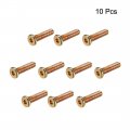 Uxcell M6x25mm Furniture Screw Hex Socket Machine Screws Zinc Plated Fasteners Bolts Full Thread Carbon Steel 10pcs