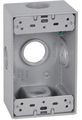 Master Electrician Fsb75-5x Weatherproof 1 Gang Rectangular Outlet Box Five 3 4-inch Holes 