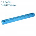 Uxcell G1 4 Thread 11 Ports 8 Way Manifold Block Splitter Quick Connect Air Hose Inline Coupler Air Compressor