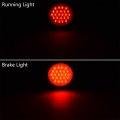 6x Red 4 Round 24-led Running Brake Stop Tail Lights 4x Amber Turn Signal Sealed Lamps W Grommet Wiring Plug For Car Truck