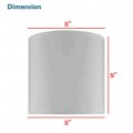 Aspen Creative 31244 Hardback Drum Contemporary Spider Lamp Shade Off White 8 Top X Bottom Height