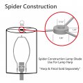 Aspen Creative 31244 Hardback Drum Contemporary Spider Lamp Shade Off White 8 Top X Bottom Height