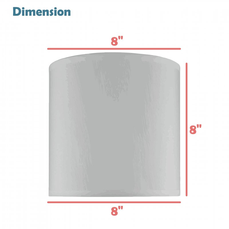 Aspen Creative 31244 Hardback Drum Contemporary Spider Lamp Shade Off White 8 Top X Bottom Height