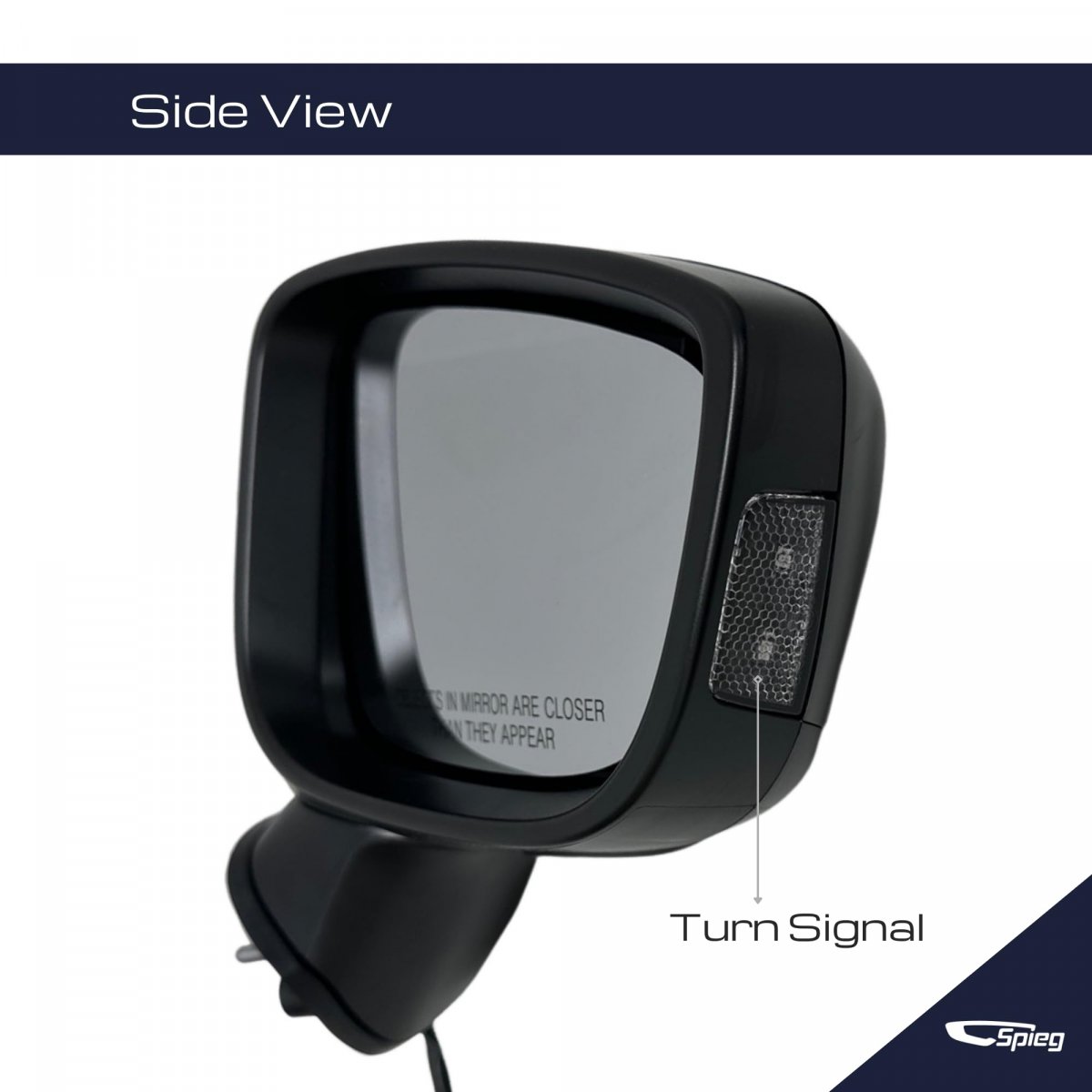 Spieg Passenger Side Mirror Replacement For Mazda 3 2014-2016 Power Adjusted Heated W Turn Signal Light Right