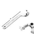 Chrome Vanadium C Pin Spanner Adjustable Hook Wrench Square Head 32 To 76mm Powder Coated Steel With 156mm Handle For Lock Nuts 
