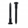 10 Piece 3 8 In X Hex Head Lag Screws Black Oxide Stainless Steel Heavy Duty Bolts With Washers For Wood And Deck Building