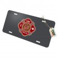 Graphics More Firefighter Fire Rescue Maltese Cross Novelty Metal Vanity Tag License Plate
