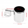 Fydun Motorcycle Cup Holder Handlebar Chrome Adjustable Drink Bottle With Fixed Parts Universal For Atv 22a 32mm Handle