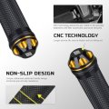 Motorcycle Hand Grips Racing Cnc Aluminum And Soft Rubber Handlebar 7 8 In For Atv Gy6 Scooter Gold Nb Grip-cnc