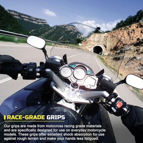 Motorcycle Hand Grips Racing Cnc Aluminum And Soft Rubber Handlebar 7 8 In For Atv Gy6 Scooter Gold Nb Grip-cnc