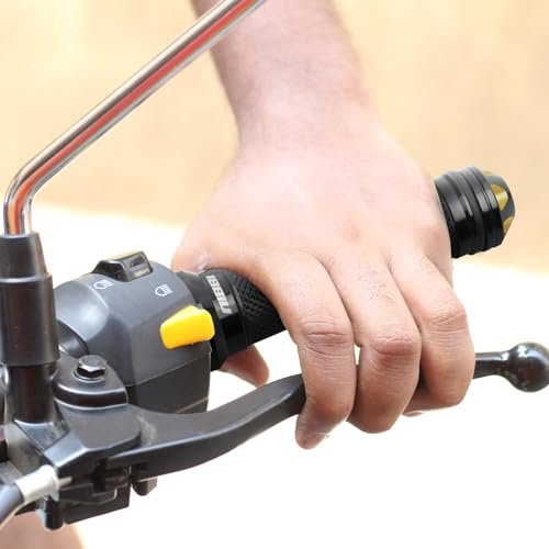 Motorcycle Hand Grips Racing Cnc Aluminum And Soft Rubber Handlebar 7 8 In For Atv Gy6 Scooter Gold Nb Grip-cnc