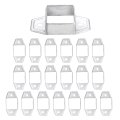20 Pack Square Post Flange Base Fits 1-3 4 X Tube Galvanized Steel Wall Mount Rail End Bracket Connector For Deck Fence Railing 
