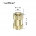 Uxcell Knurled Insert Nuts 30pcs M3 X 7mm L 5mm Od Thread Printing Brass Female Threadeds Heat Set Insert Embedment