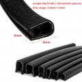 Coyouco Car Door Edge Guards No Glue 16ft 5m Universal Fit Rubber U Shape Trim For Cars Green 6x8mm Grip Range 0 5i 1 5mm