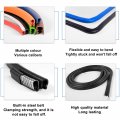 Coyouco Car Door Edge Guards No Glue 16ft 5m Universal Fit Rubber U Shape Trim For Cars Green 6x8mm Grip Range 0 5i 1 5mm