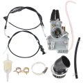 Motorcycle Carburetor Set With Throttle Cable And Fuel Filter Replacement For 1983-2006 Pw80 Y-zinger Bw80 