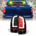 Akkon For 05-15 Toyota Tacoma Pickup Black Bezel C-shape Led Tube Tail Brake Light Lamp Assembly 