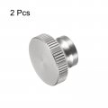 Uxcell Knurled Thumb Nuts 2pcs M5 X D16mm H10mm 304 Stainless Steel Nut With Collar High Head Blind Hole For 3d Printer Parts